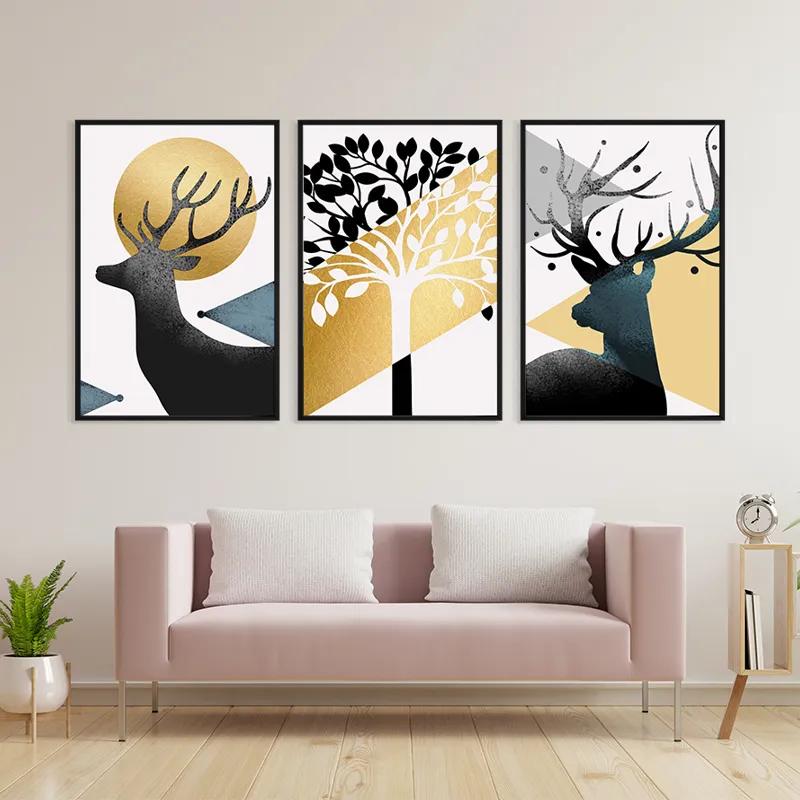 Tablou Multicanvas Blacknd White Tree mockup 3