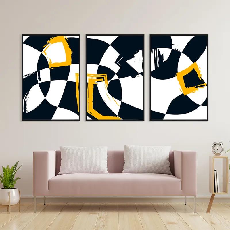 Tablou Multicanvas Blacknd Whitert mockup 3