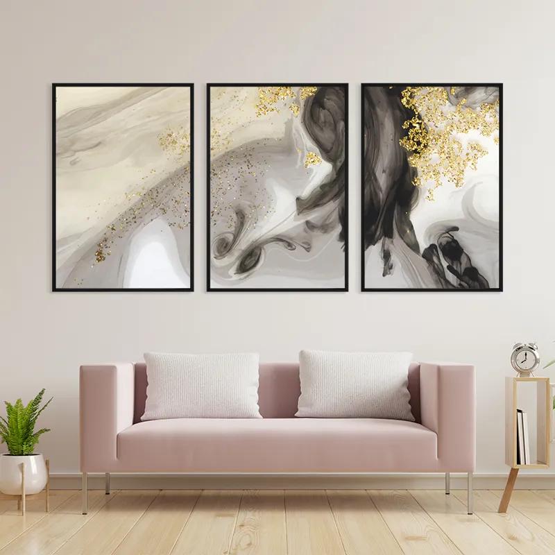 Tablou Multicanvas Cream Glitter Set mockup 3