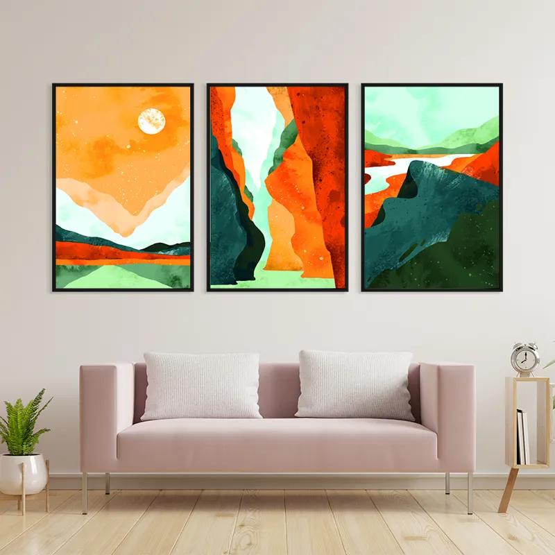 Tablou Multicanvas Mountain Set mockup 3