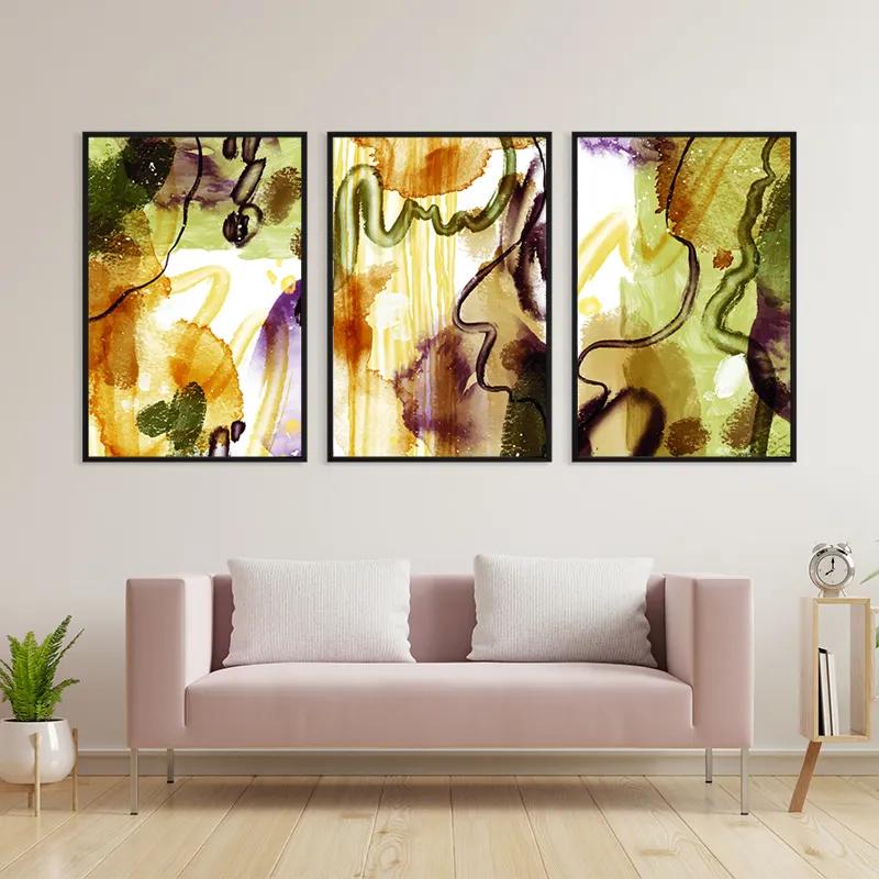 Tablou Multicanvas Orange Purplert mockup 3