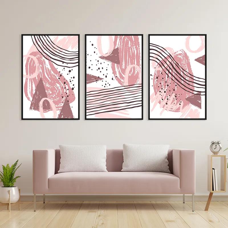 Tablou Multicanvas Pink Set mockup 3