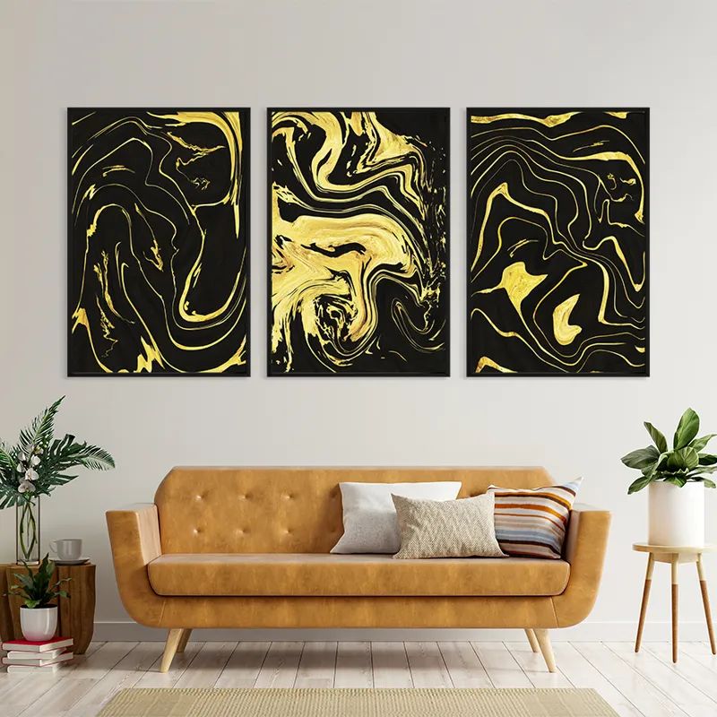 Abstract Gold Lines mockup 4