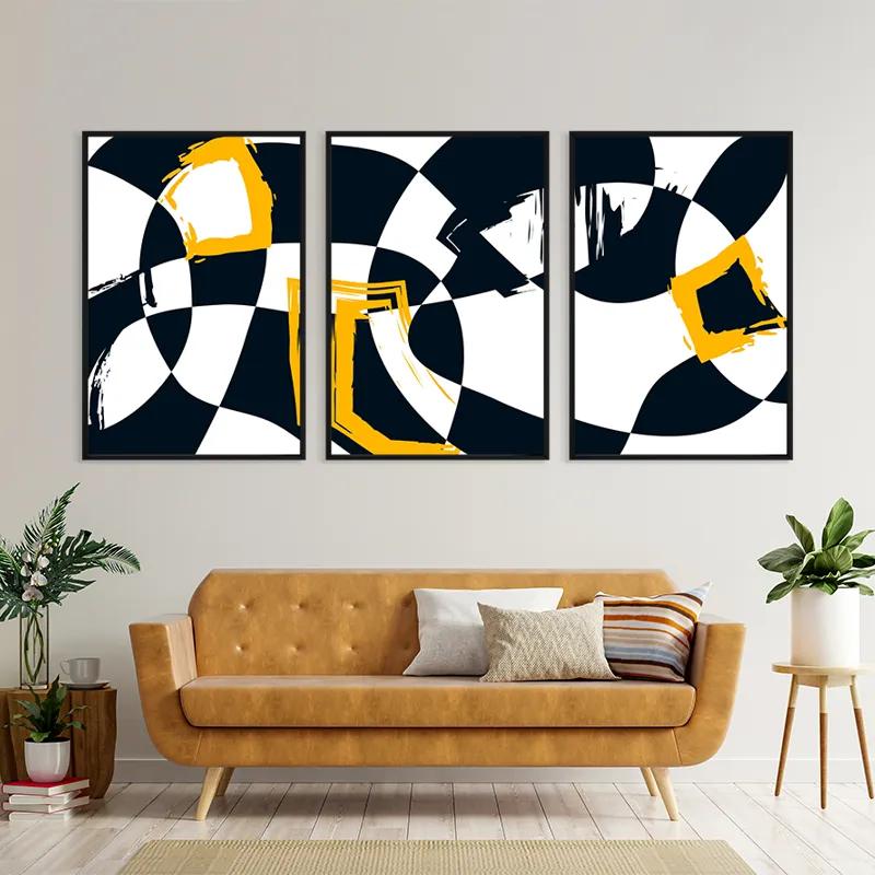 Tablou Multicanvas Blacknd Whitert mockup 4