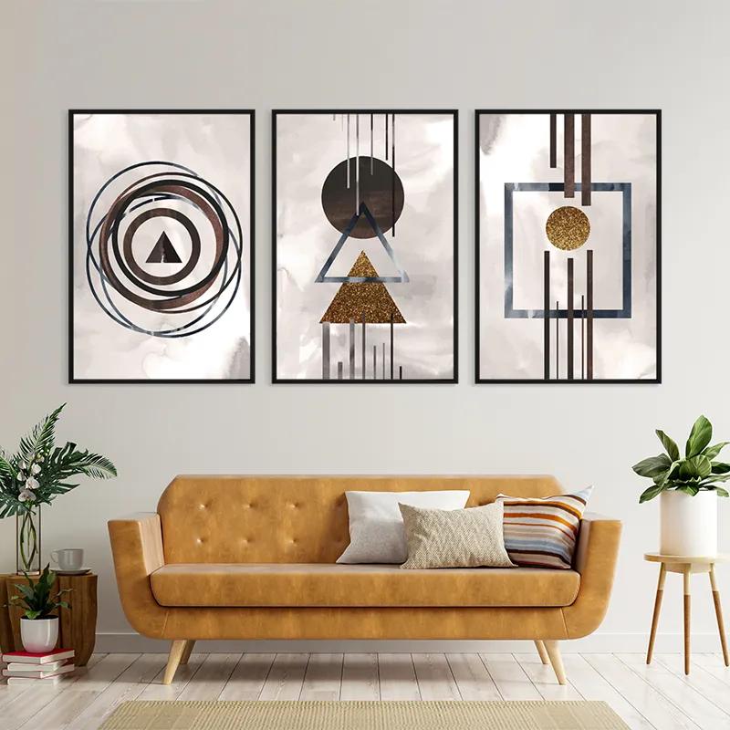 Tablou Multicanvas Greybstract Set mockup 4