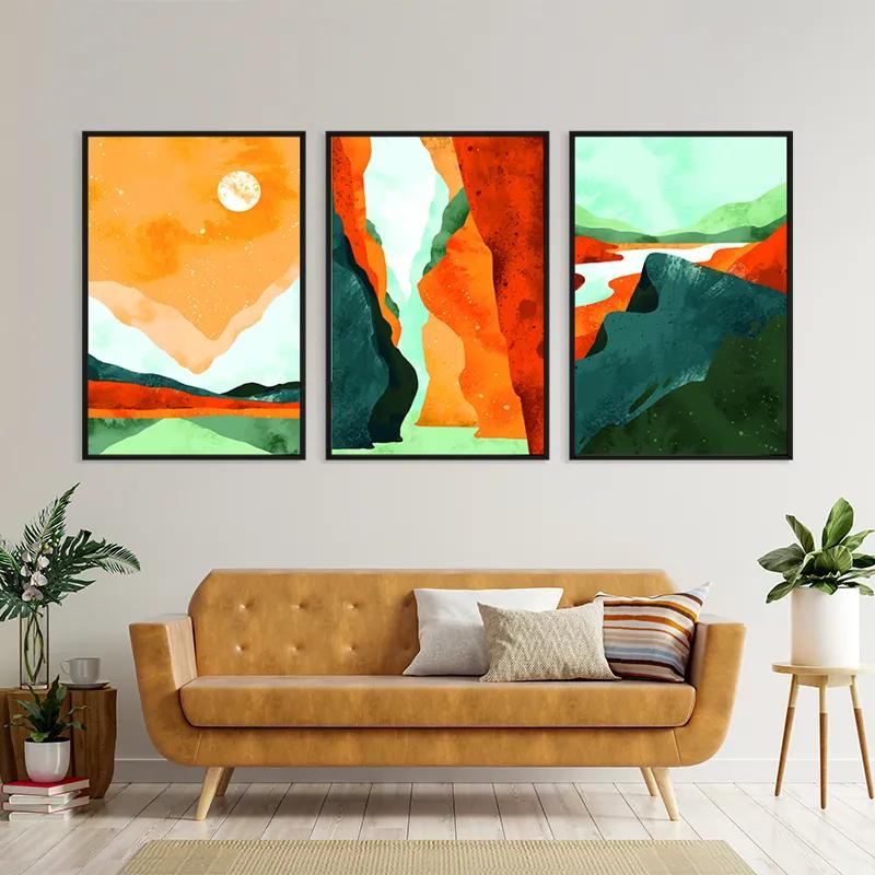 Tablou Multicanvas Mountain Set mockup 4