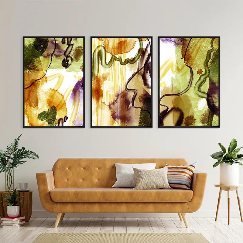 Tablou Multicanvas Orange Purplert mockup 4