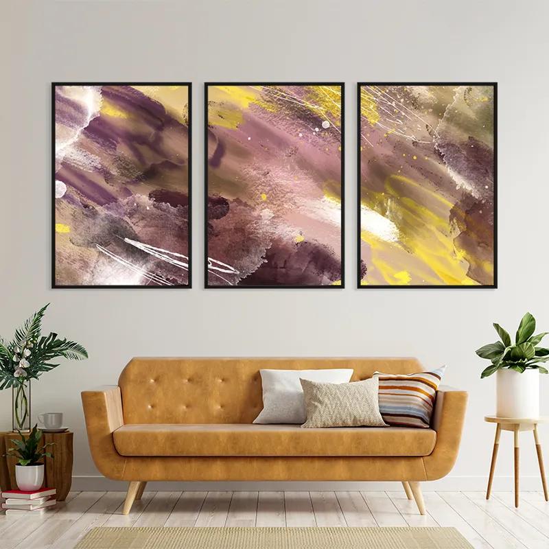 Tablou Multicanvas Purple Set mockup 4