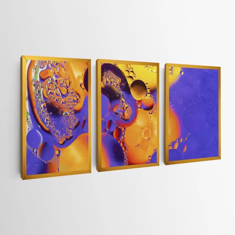 Tablou Multicanvas Purple Orange Oil mockup 0