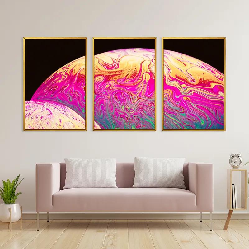 Tablou Multicanvas Planet mockup 3