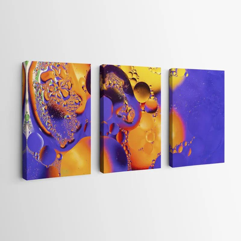 Tablou Multicanvas Purple Orange Oil mockup 0