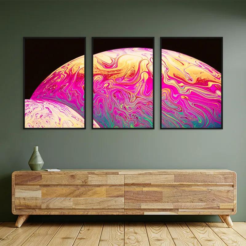 Tablou Multicanvas Planet mockup 2