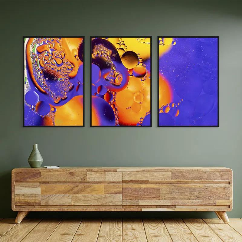 Tablou Multicanvas Purple Orange Oil mockup 2