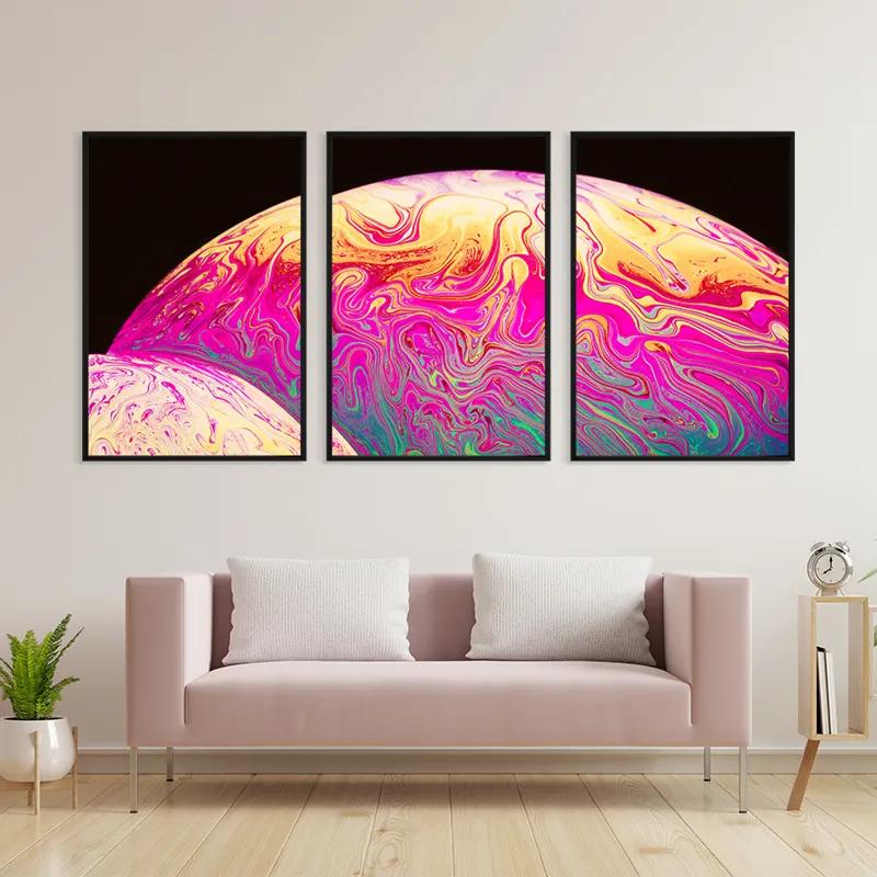 Tablou Multicanvas Planet mockup 3