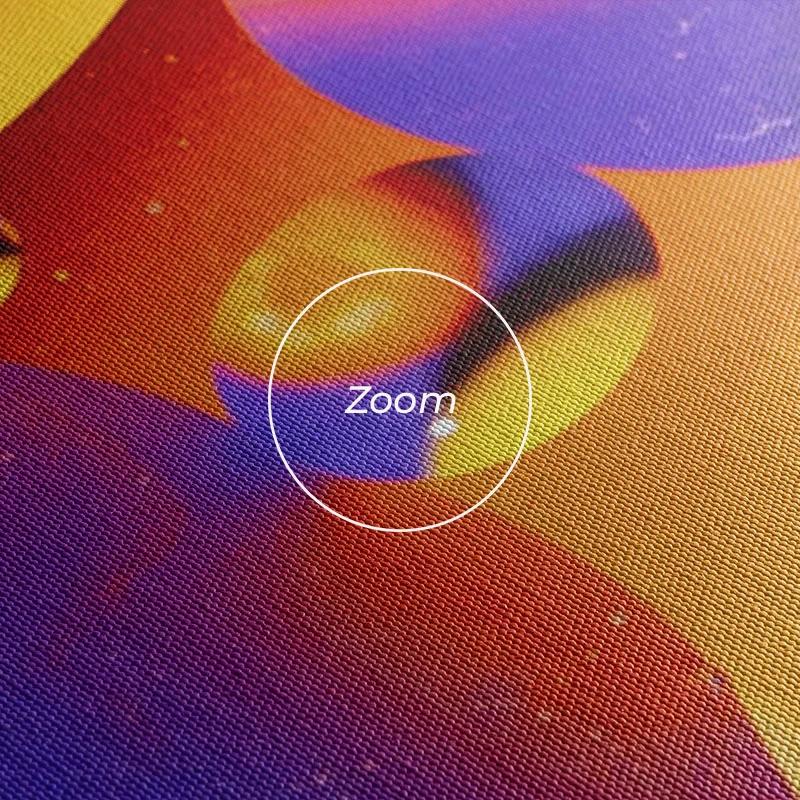 Tablou Multicanvas Purple Orange Oil mockup 1