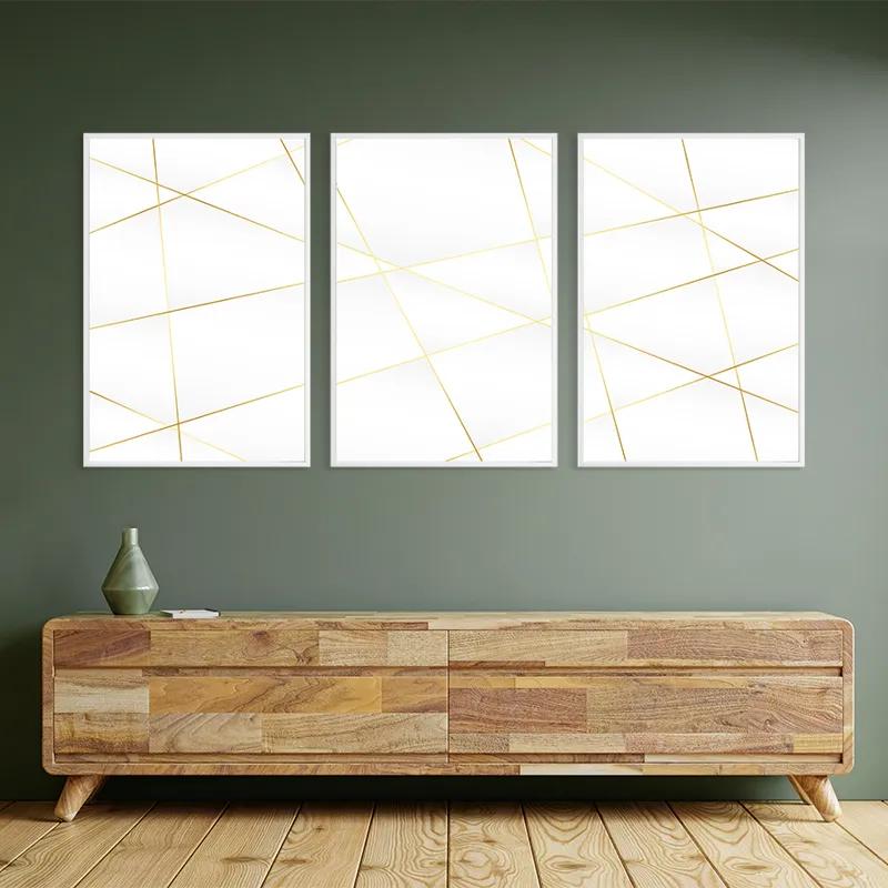 Tablou Multicanvas Gold Lines mockup 2