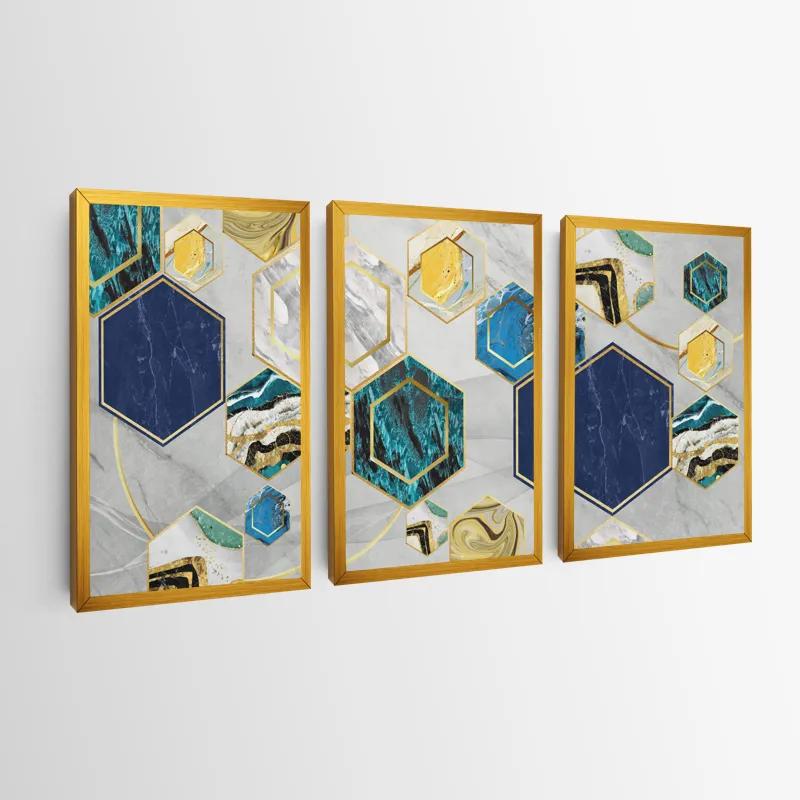 Tablou Multicanvas Marble Hexagon mockup 0