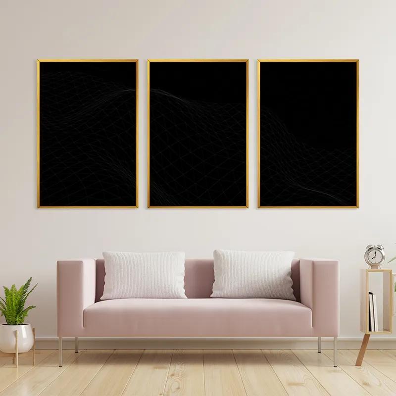 Tablou Multicanvas Triangle Wave mockup 3