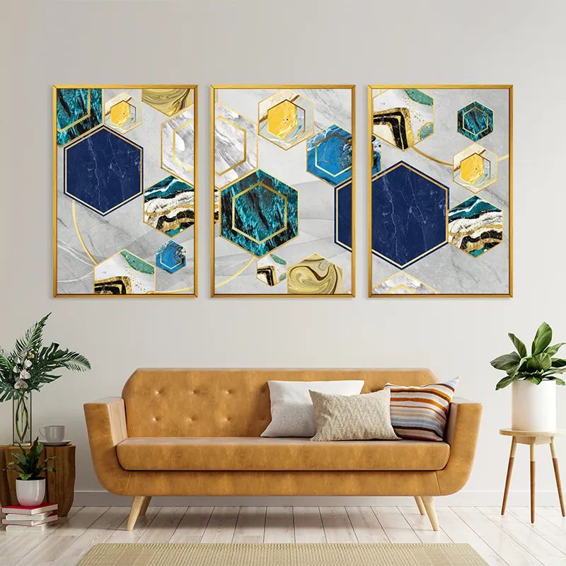 Marble Hexagon mockup 4