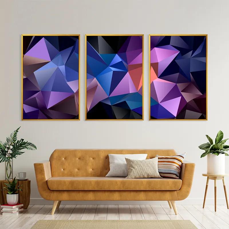 Tablou Multicanvas Purple Shades mockup 4