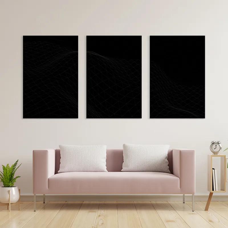 Tablou Multicanvas Triangle Wave mockup 3