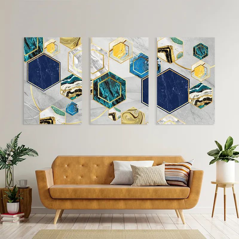 Marble Hexagon mockup 4