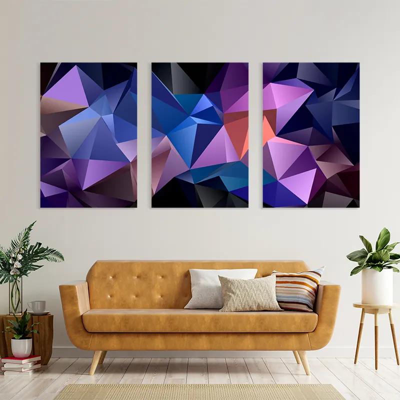 Tablou Multicanvas Purple Shades mockup 4