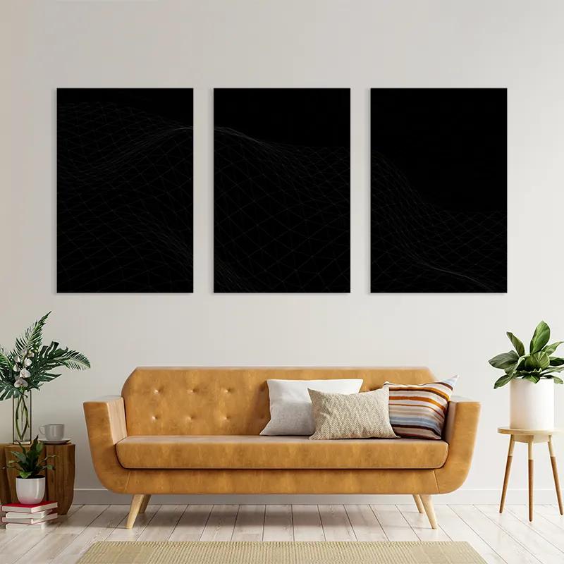 Tablou Multicanvas Triangle Wave mockup 4