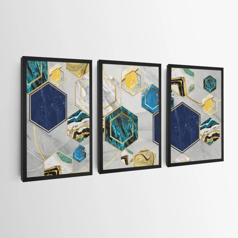 Tablou Multicanvas Marble Hexagon mockup 0