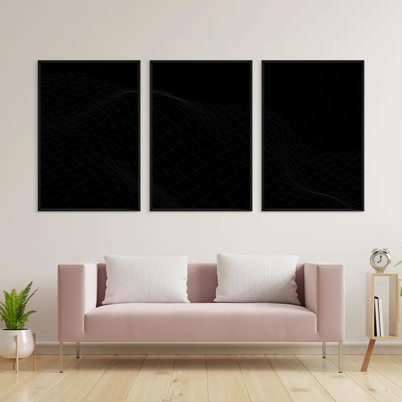 Tablou Multicanvas Triangle Wave mockup 3