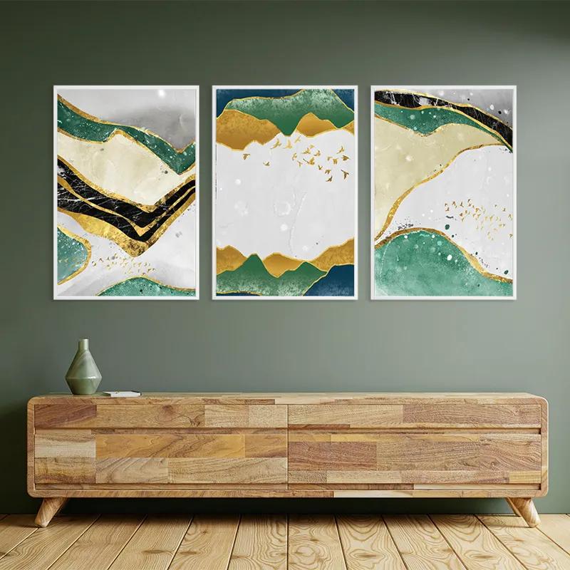 Tablou Multicanvas Abstract Continent mockup 2