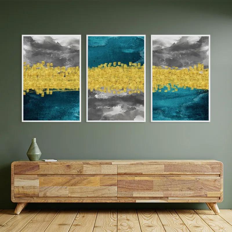 Tablou Multicanvas Abstractluend Grey mockup 2