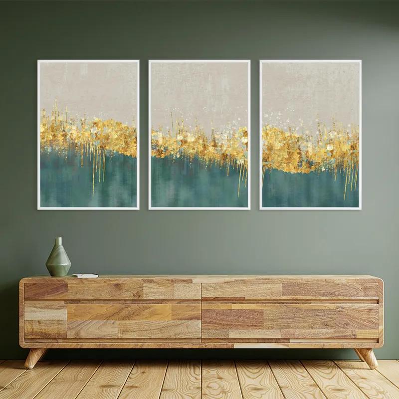 Tablou Multicanvas Blue Contrast mockup 2