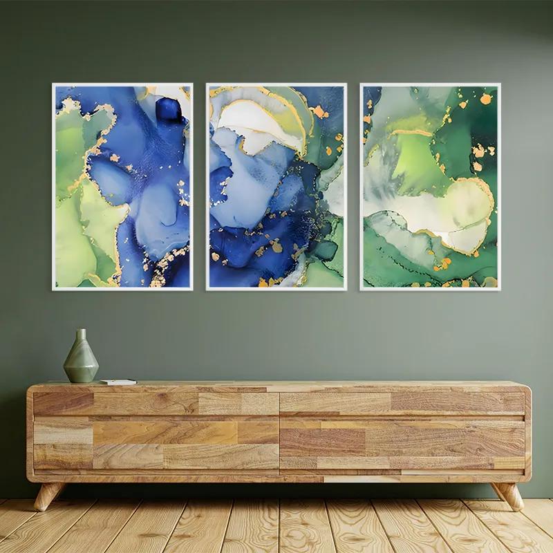 Tablou Multicanvas Blue Green mockup 2