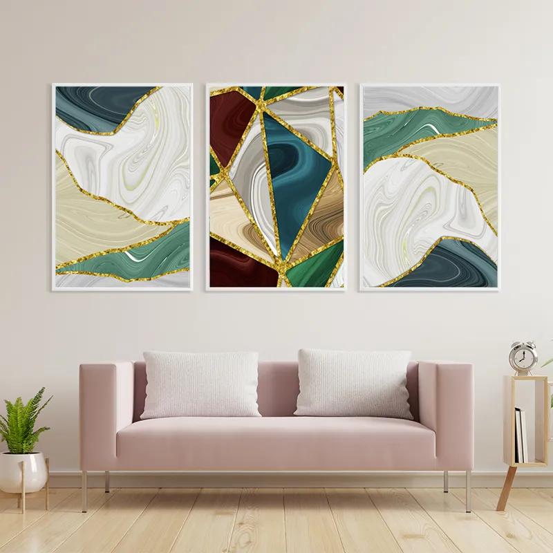 Tablou Multicanvas Marble Waves mockup 3