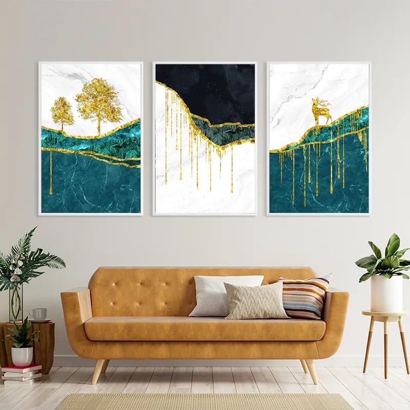 Tablou Multicanvas Abstract Downhill mockup 4