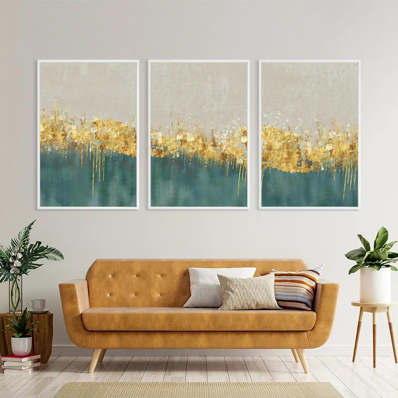 Tablou Multicanvas Blue Contrast mockup 4