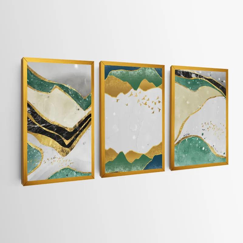 Tablou Multicanvas Abstract Continent mockup 0