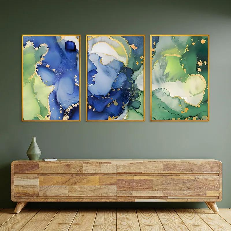 Tablou Multicanvas Blue Green mockup 2