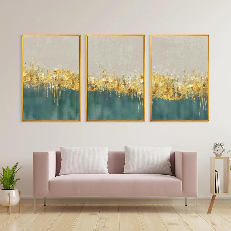 Tablou Multicanvas Blue Contrast mockup 3