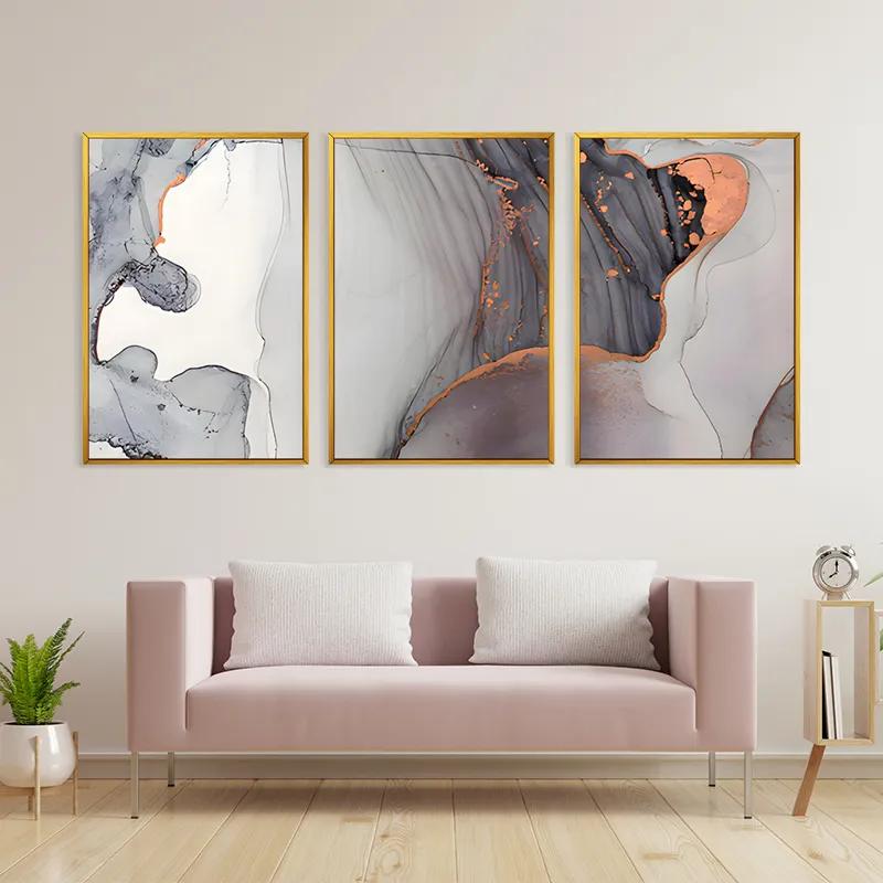 Tablou Multicanvas Golden Pink mockup 3