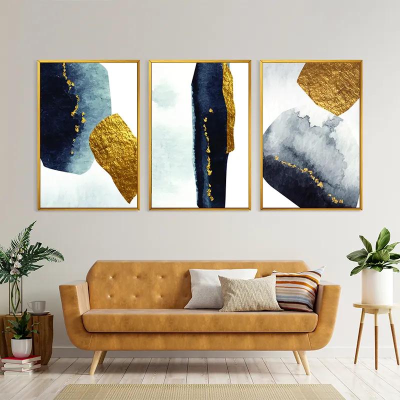 Tablou Multicanvas Blacknd Gold Objects mockup 4