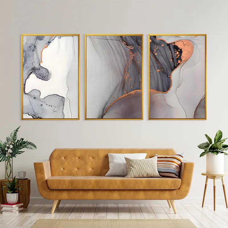 Tablou Multicanvas Golden Pink mockup 4