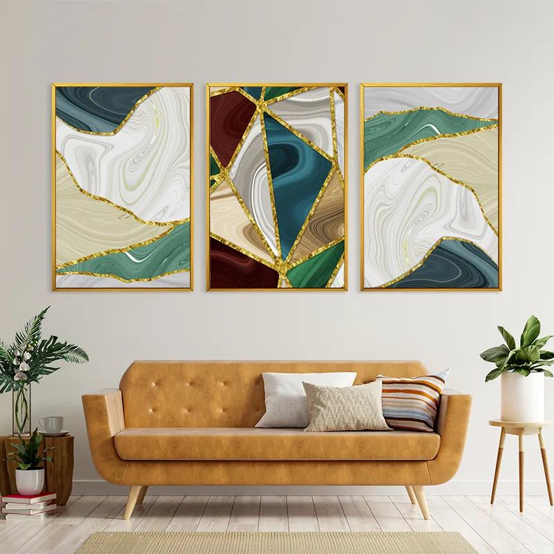 Tablou Multicanvas Marble Waves mockup 4