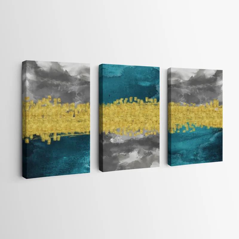 Tablou Multicanvas Abstractluend Grey mockup 0