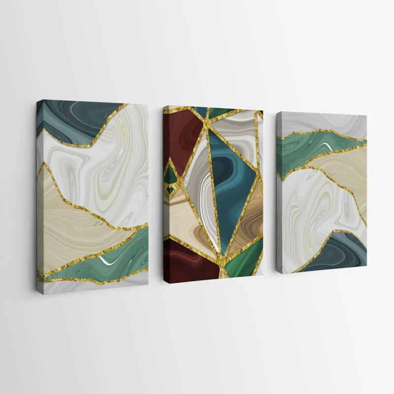 Tablou Multicanvas Marble Waves mockup 0