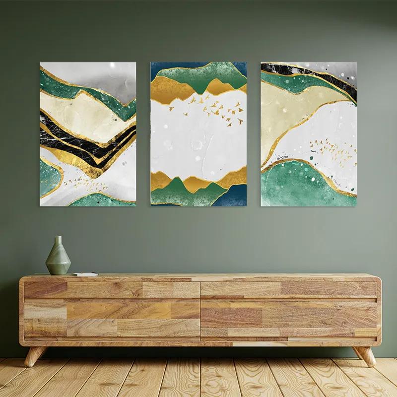 Tablou Multicanvas Abstract Continent mockup 2