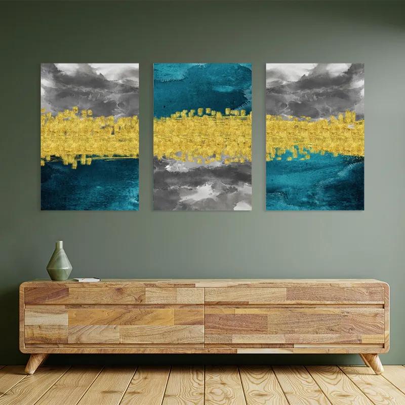 Tablou Multicanvas Abstractluend Grey mockup 2