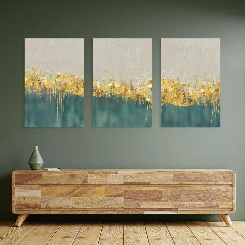 Tablou Multicanvas Blue Contrast mockup 2