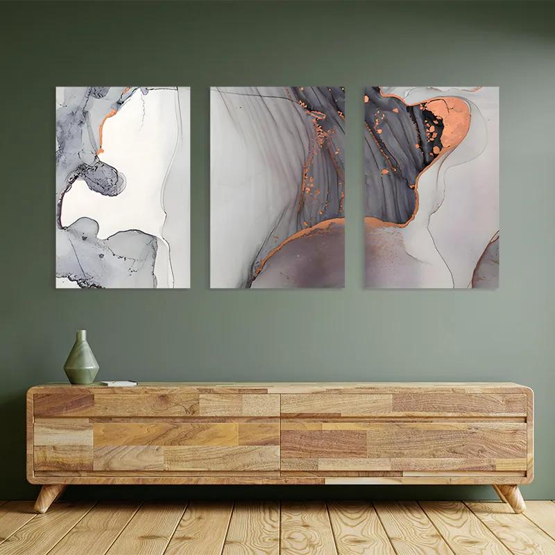 Tablou Multicanvas Golden Pink mockup 2